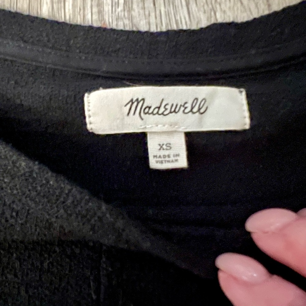 Madewell Texture & Thread Modern Tie-Front Top - Black - Picture 3 of 8